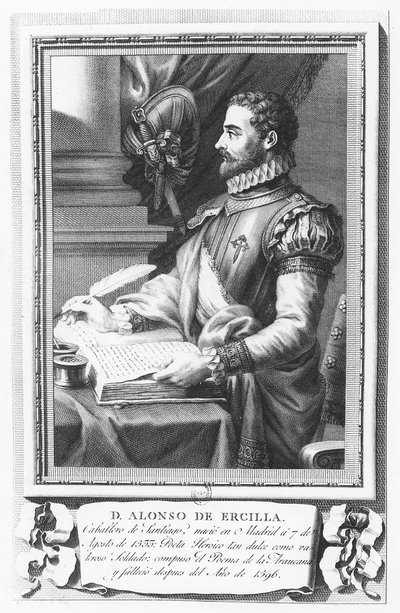 Ritratto di Alonso de Ercilla y Zúñiga da Fernando Selma